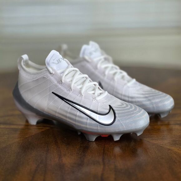 Nike Vapor Elite 1 Football Cleats White Metallic Silver Men’s Size 9 FB3288-100 - Picture 5 of 15